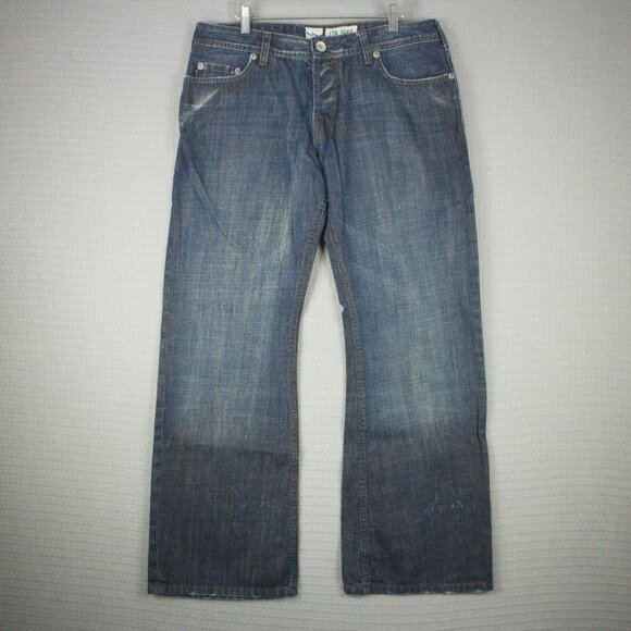 LTB 1948 Embroidered Wide Baggy Denim Jeans 34W - Picture 2 of 8